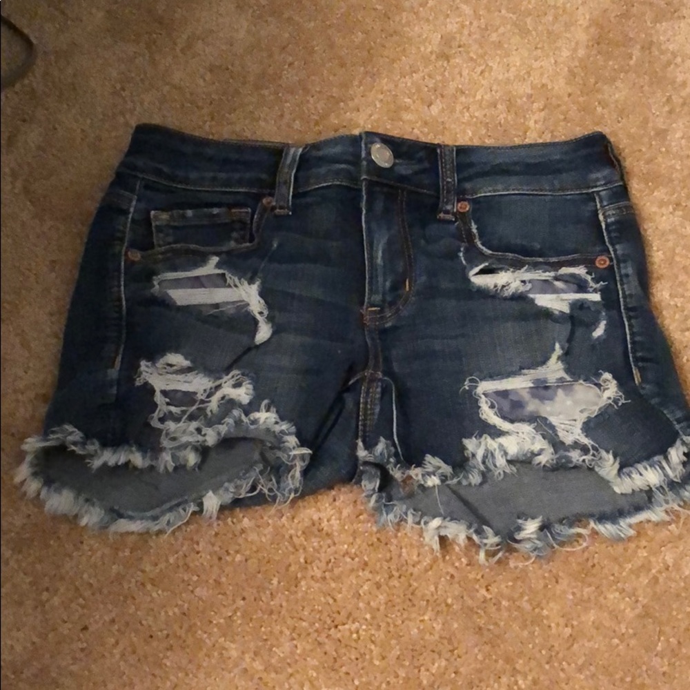 Ripped Jean Shorts